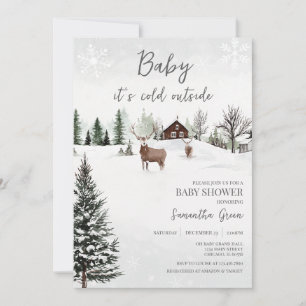 Invitation Bébé Il fait froid à l'extérieur du Baby shower