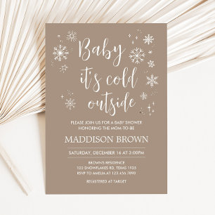 Invitation Bébé Il fait froid à l'extérieur du Baby shower