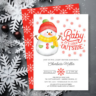 Invitation Bébé Il fait froid à l'extérieur du Baby shower d'