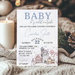 Invitation Bébé Il fait froid à l'extérieur du Baby shower d'