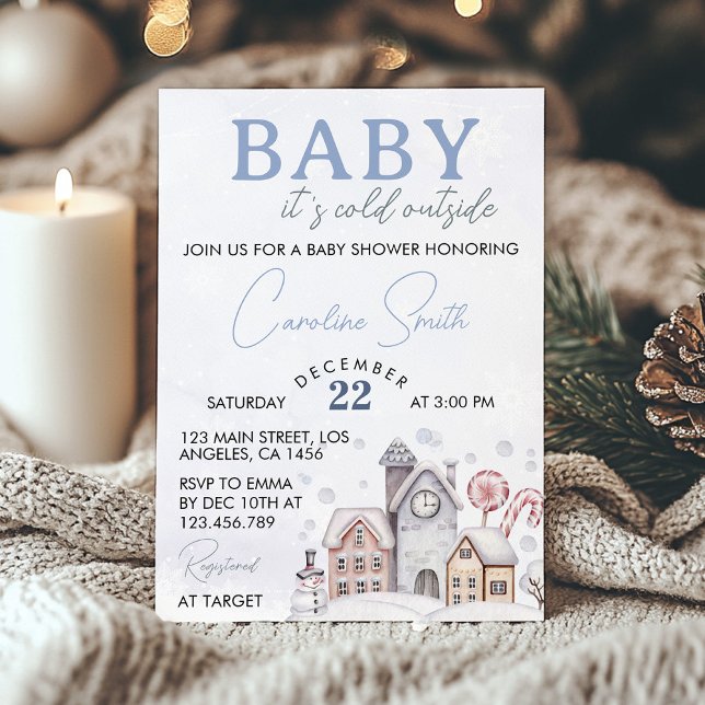 Invitation Bébé Il fait froid à l'extérieur du Baby shower d' (Créateur téléchargé)