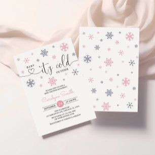Invitation Bébé il fait froid à l'extérieur du Baby shower d'