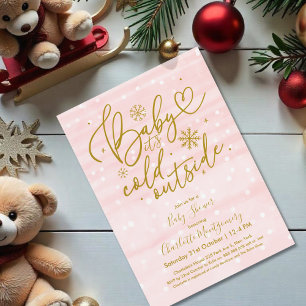 Invitation Bébé Il fait froid à l'extérieur du Baby shower d'