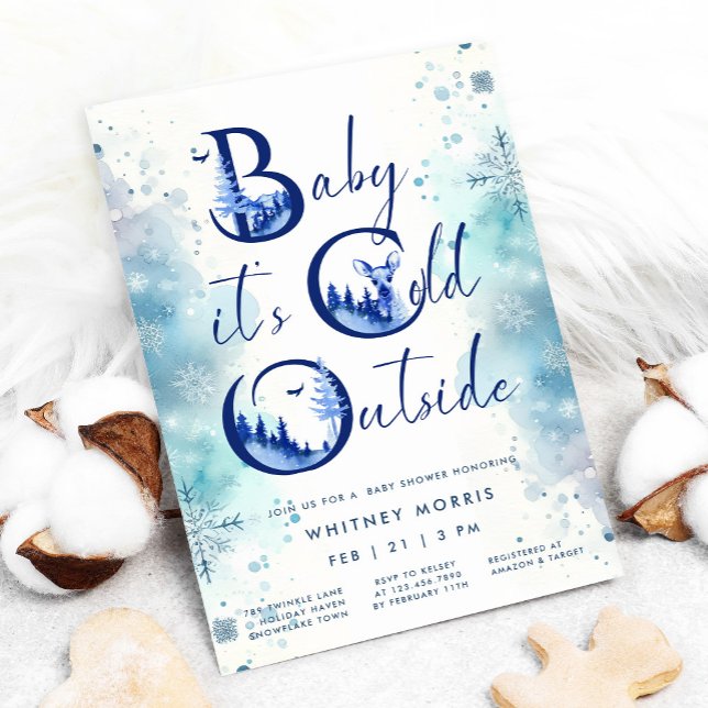 Invitation Bébé Il fait froid à l'extérieur du Baby shower d' (Créateur téléchargé)