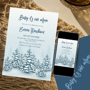 Invitation Bébé il fait froid à l'extérieur du baby shower d'