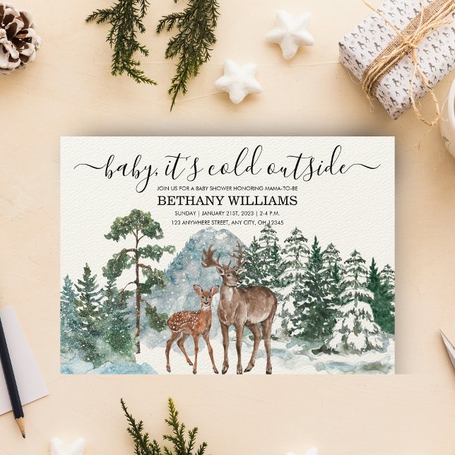 Invitation Bébé il fait froid à l'extérieur du Baby shower d' (Créateur téléchargé)