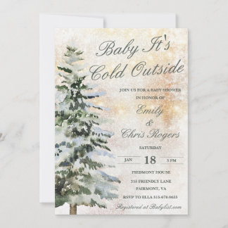 Invitation Bébé Il fait froid à l'extérieur du Baby shower d'