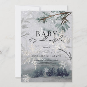Invitation Bébé Il fait froid à l'extérieur du Baby shower de