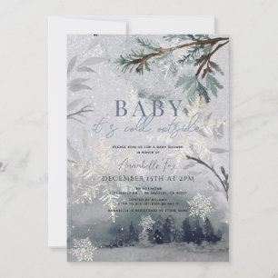 Invitation Bébé Il fait froid à l'extérieur du Baby shower de