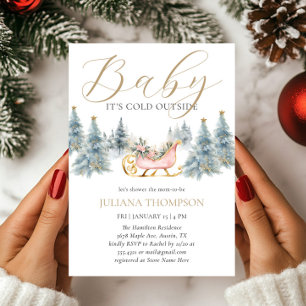 Invitation Bébé Il fait froid à l'extérieur du Baby shower de