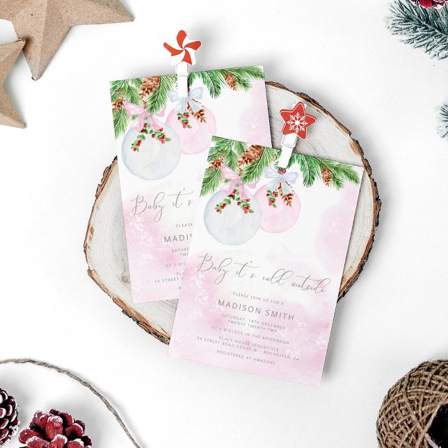 Invitation Bébé il fait froid à l'extérieur du baby shower de (Créateur téléchargé)