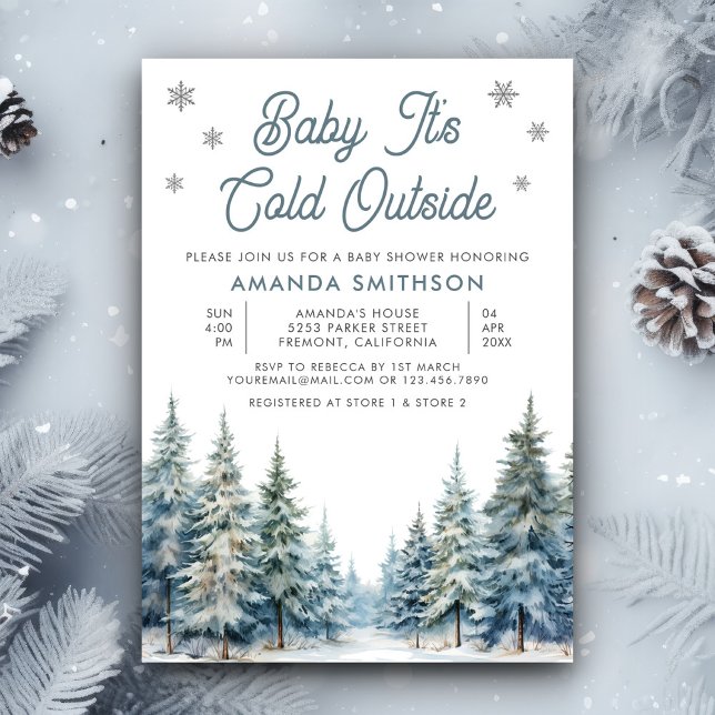 Invitation Bébé il fait froid à l'extérieur Fête prénatale de (Créateur téléchargé)