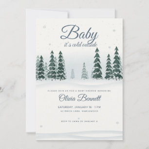 Invitation Bébé il fait froid à l'extérieur Fête prénatale de