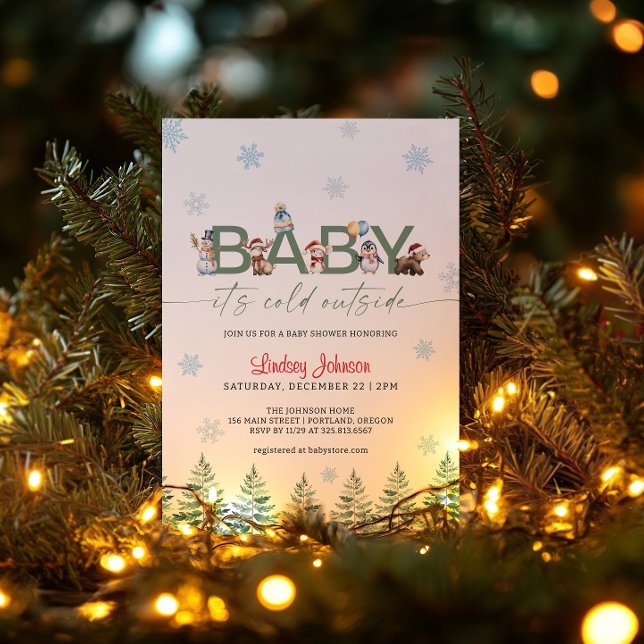 Invitation Bébé il fait froid à l'extérieur Shower pour bébé  (Créateur téléchargé)