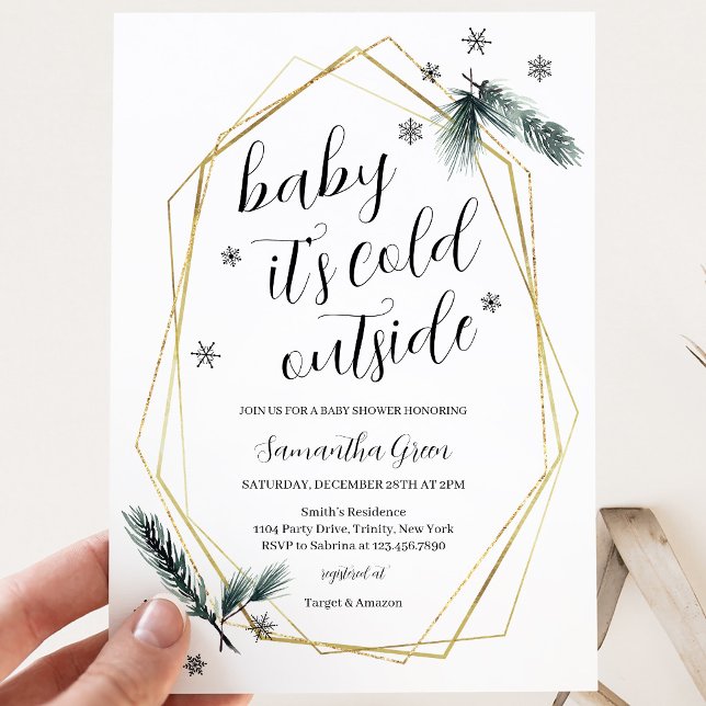 Invitation Bébé Il Fait Froid Dehors Baby Shower (Créateur téléchargé)