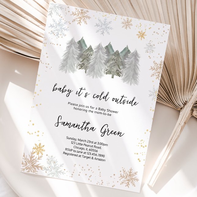 Invitation Bébé il fait froid dehors Baby Shower (Créateur téléchargé)