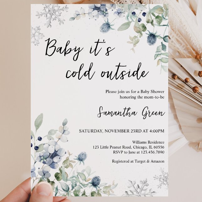 Invitation Bébé il fait froid dehors Baby Shower (Créateur téléchargé)