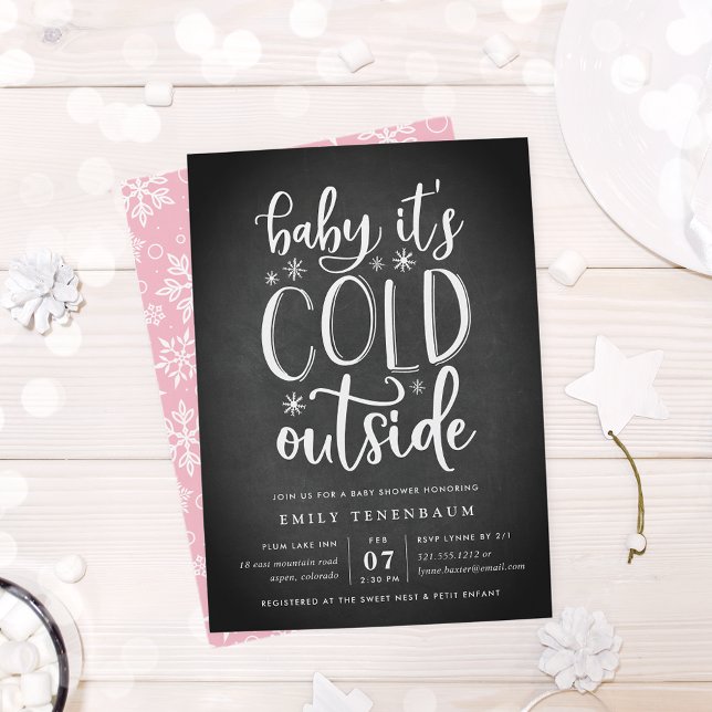 Invitation Bébé Il fait froid dehors | BABY SHOWER (Créateur téléchargé)