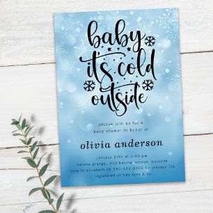 Invitation Bébé Il fait froid dehors Baby shower de flocons d