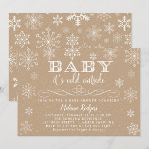 Invitation Bébé Il fait froid dehors Baby shower de neige Inv