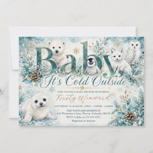 Invitation Bébé il fait froid dehors Baby Shower d'hiver