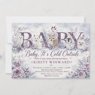 Invitation Bébé il fait froid dehors Baby Shower d'hiver