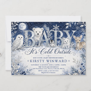 Invitation Bébé il fait froid dehors Baby Shower d'hiver
