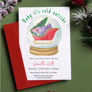 Invitation Bébé il fait froid dehors Baby Shower d'hiver