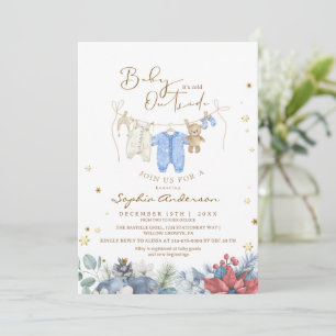 Invitation Bébé il fait froid dehors Baby Shower d'hiver