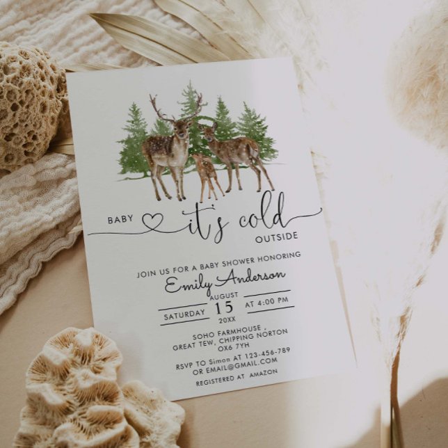 Invitation Bébé Il fait froid dehors Baby shower d'hiver Invi (Créateur téléchargé)