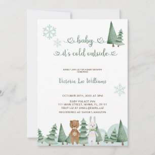 Invitation Bébé Il fait froid dehors Baby shower d'hiver mign