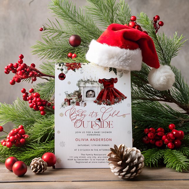 Invitation Bébé il fait froid dehors Baby shower moderne (Créateur téléchargé)