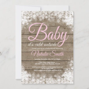 Invitation Bébé il fait froid dehors Bébé Shower Flocon de ne