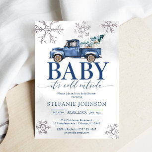 Invitation Bébé il fait froid dehors conduite Baby Shower