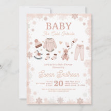 Bébé Il fait froid dehors douche Neige neutre