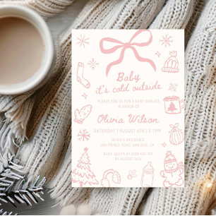 Invitation Bébé, il fait froid dehors Fête de baby shower hiv