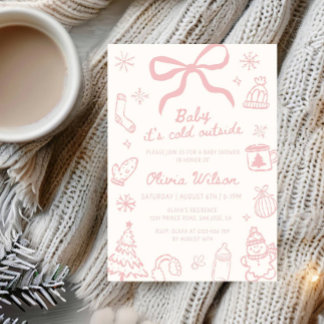 Invitation Bébé, il fait froid dehors Fête de baby shower hiv