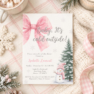 Invitation Bébé, il fait froid dehors Fête de bébé d'hiver ro