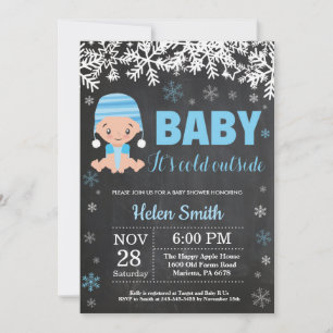 Invitation Bébé il fait froid dehors Fête de bébé garçon d'hi