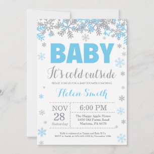 Invitation Bébé il fait froid dehors Fête de bébé garçon d'hi