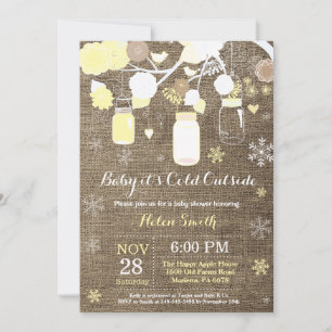 Invitation Bébé il fait froid dehors Fête de bébé hiver Pot M
