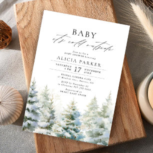 Invitation Bébé il fait froid dehors fête prénatale d'hiver