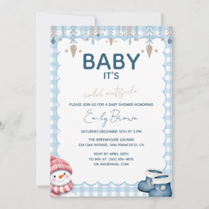 Invitation Bébé il fait froid dehors Fête prénatale d'hiver p