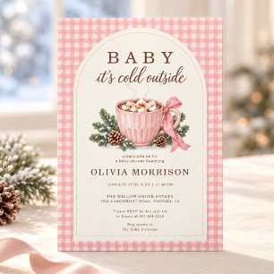 Invitation Bébé il fait froid dehors Fille Baby Shower au cac