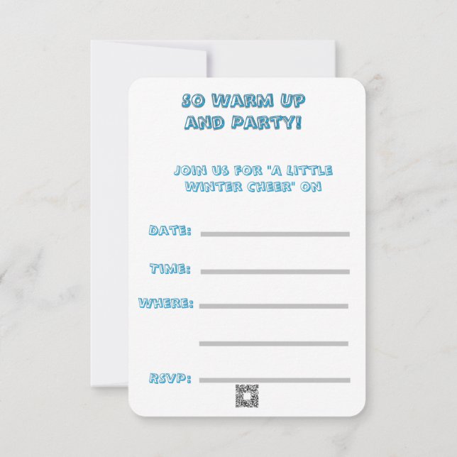 Invitation Bébé, il fait froid dehors ! Fournitures de fête (Dos)