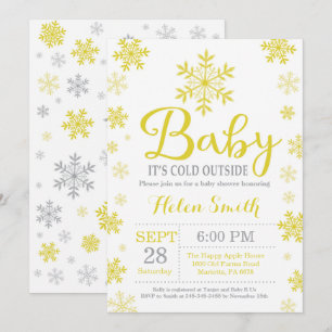 Invitation Bébé il fait froid dehors Shower bébé d'hiver