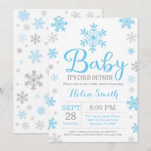 Invitation Bébé il fait froid dehors Shower d'hiver pour bébé