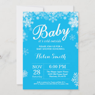 Invitation Bébé il fait froid dehors Shower pour bébé garçon