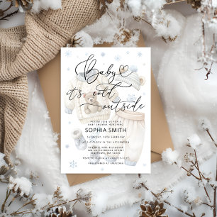 Invitation Bébé il fait froid dehors Shower pour garçon