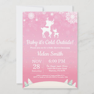 Invitation Bébé, le froid à l'extérieur de l'Baby shower de l